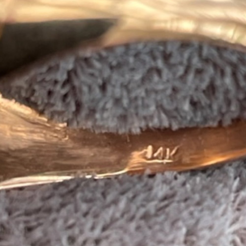 Vintage 14K gold ring polished & brushed gold - Picture 8 of 8
